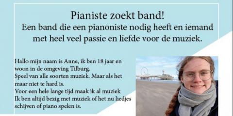 Toetseniste zoekt band