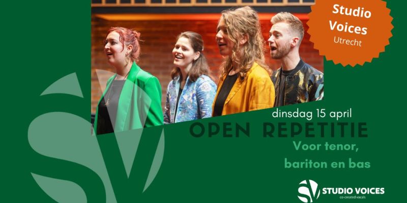 Vocal Group Studio Voices heeft plek voor 1 tenor/bariton en 1 bas