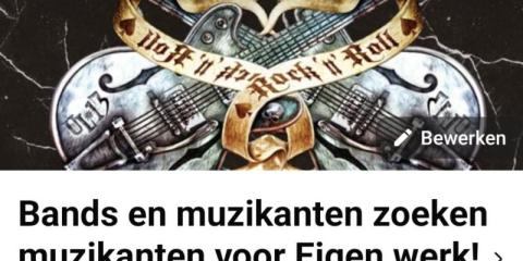 Nieuwe facebook groep bands en muzikanten zoeken voor eigen werk
