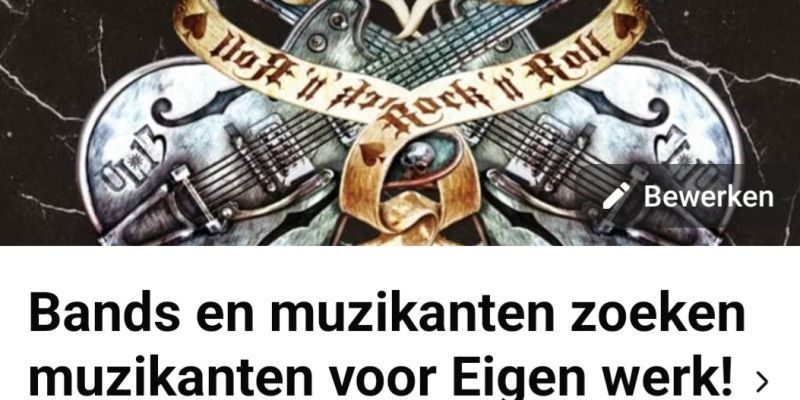 Nieuwe facebook groep bands en muzikanten zoeken voor eigen werk