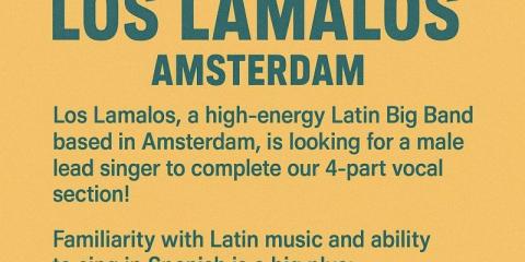 Latin Big Band Los Lamalos zoekt ZANGER!!!