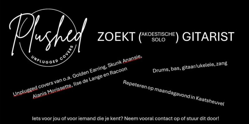 Plushed zoekt gitarist