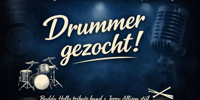 Drummer gezocht Buddy Holly Tribute regio Groningen