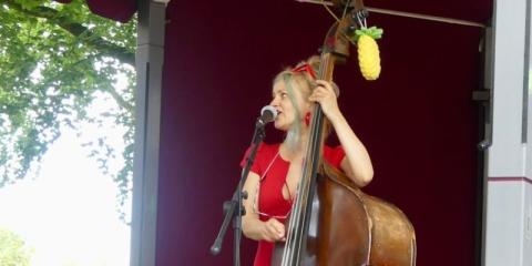 (zingende) gitarist of pianist gezocht voor optredens met zingende contrabassist