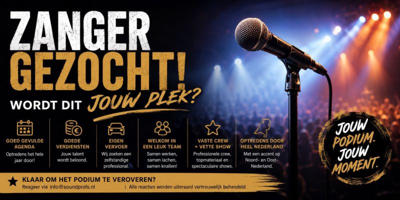 Energieke zanger / entertainer gezocht!