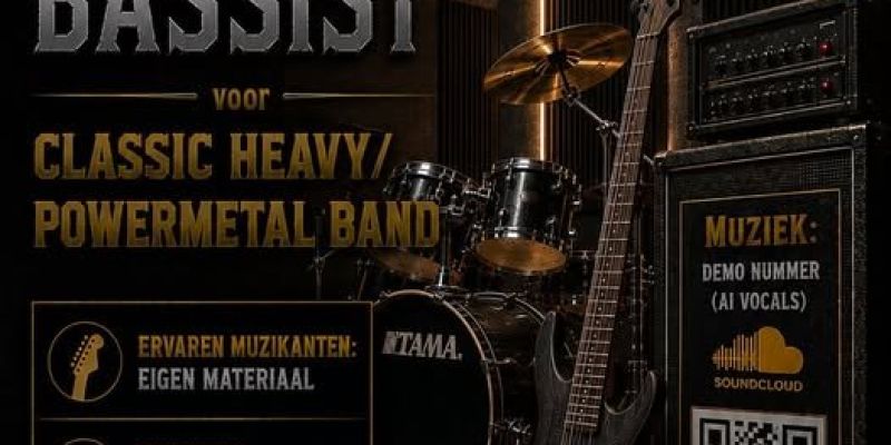 Guitarist en drummer zoeken een zanger en bassist voor classic heavy/powermetal band