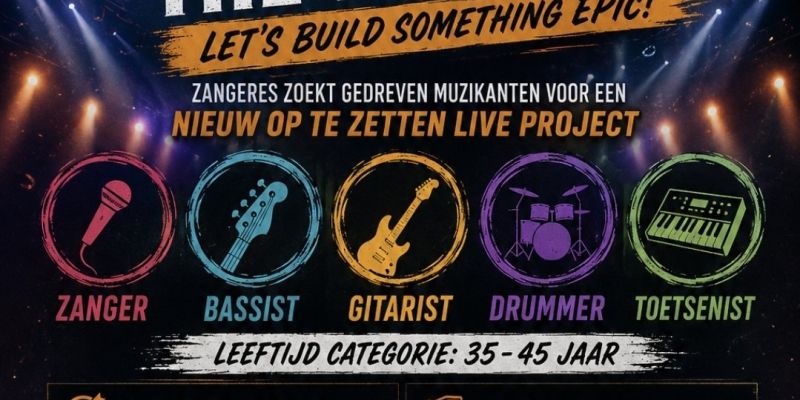 Zangeres zoekt zanger en muzikanten voor nieuw project!