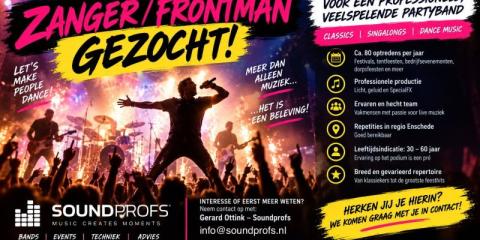 Van feesttent tot festival: professionele partyband zoekt nieuwe frontman!