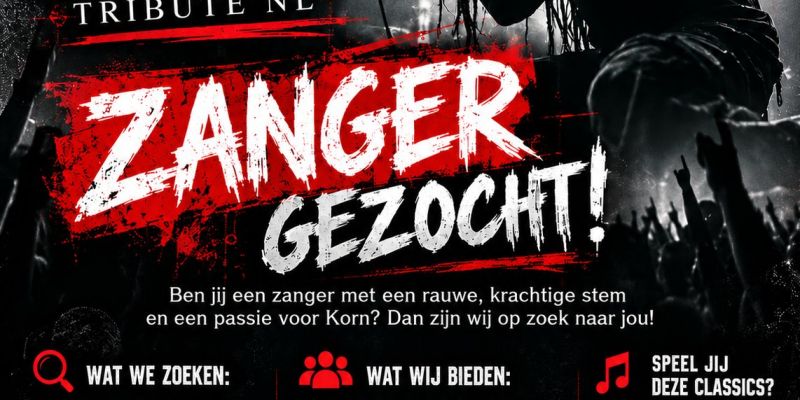 ПŽ¤ Zanger Gezocht– Korn Tribute (Zuid-Holland) 🤘